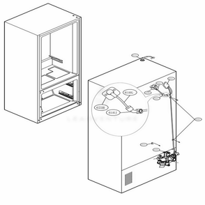 Valve And Water Tube Parts Diagram and Parts List for LMXS27626S ASTCNA0 LG Refrigerator