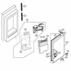 Ice Maker And Ice Bin Parts Diagram and Parts List for LFXS28566S ASTCNA0 LG Refrigerator
