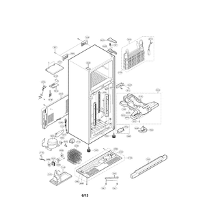 Case Diagram and Parts List for LTC22350WH 00 LG Refrigerator
