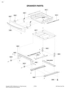 Drawer Parts Diagram and Parts List for FS1775LS ABDLLGA LG Range
