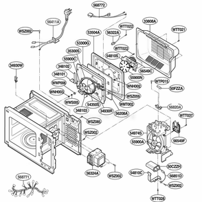 Interior Parts 1 Diagram and Parts List for ACM1580AB ABKEAMA LG Range