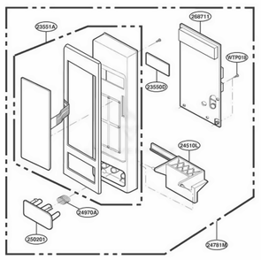 Control Panel Parts Diagram and Parts List for JE1860CH AT4EGEU LG Wall Oven