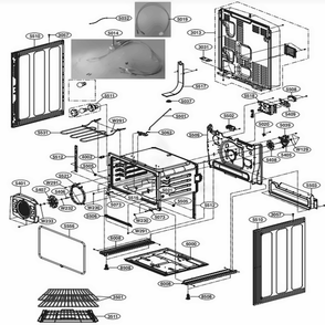 Lower Cavity Parts Diagram and Parts List for LDE4415BD ABDLLGA LG Range
