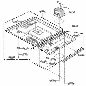 Part Location Diagram of 3550W3A101A LG COVER,BASE
