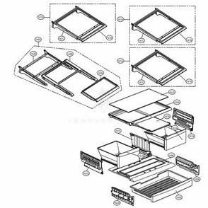 Refrigerator Parts Diagram and Parts List for 71079 AWBCSE4 LG Refrigerator