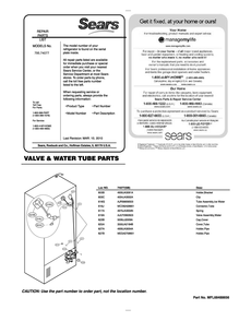 Valve And Water Tube Parts Diagram and Parts List for GR-X318LKTM ASBCSE0 LG Refrigerator