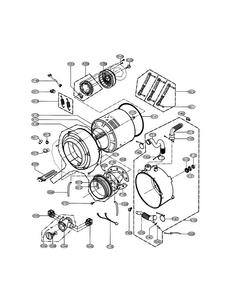Drum/tub Diagram and Parts List for WM2487WHM  LG Washer