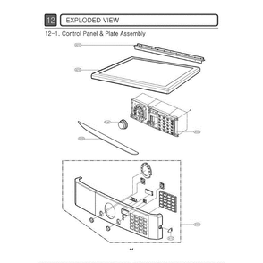 Section 1 Diagram and Parts List for DLE9577SM ATTEEUS LG Dryer
