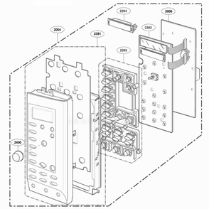 Controller Parts Diagram and Parts List for 63703 AS2EGES LG Range
