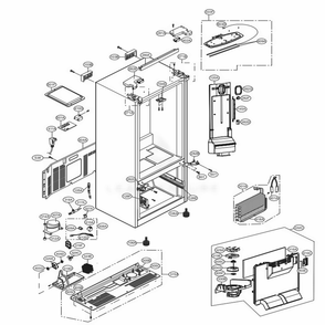 Part Location Diagram of ABQ75822418 LG CASE ASSEMBLY,DISPLAY