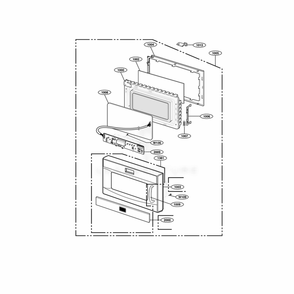 Door Parts Diagram and Parts List for 63293 CS6ESEA LG Range