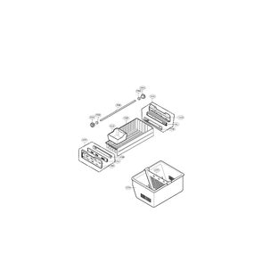 Freezer Assembly Diagram and Parts List for LFC21770ST 00 LG Refrigerator