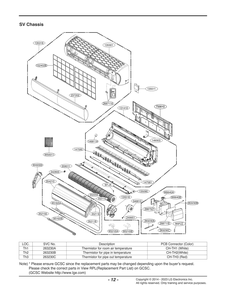 Diagram 1 Diagram and Parts List for ARNU303SVA4 AMBALUS LG Air Conditioner