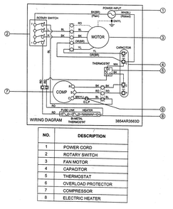 Wiring Diagram Diagram and Parts List for LXA1230AXL  LG Air Conditioner