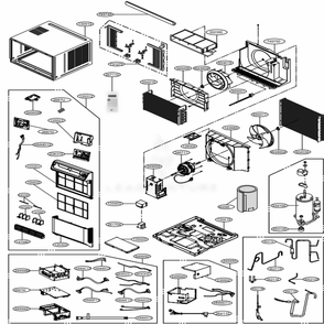 Main Diagram and Parts List for LW1517IVSM AC1AHDP LG Air Conditioner