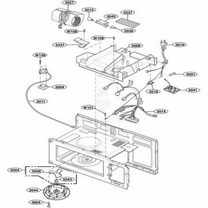 Interior Parts 2 Diagram and Parts List for 80419 CBKESEA LG Range