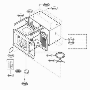 Oven Cavity Parts Diagram and Parts List for MT4078SPB CB1EWRP LG Range