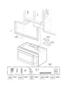 Installastion Parts Diagram and Parts List for LMV2053SW 01 LG Microwave