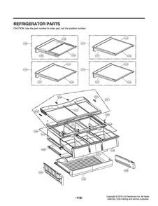 Refrigerator Parts Diagram and Parts List for GR-J318LSJM ASBCNA2 LG Refrigerator