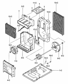 Air Handling/cycle Parts Diagram and Parts List for 58072126200  Kenmore Air Conditioner