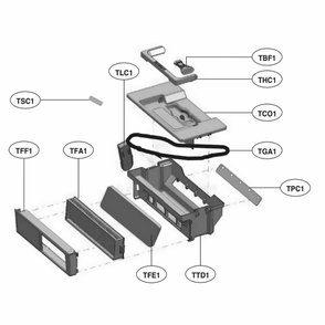 Tank Assembly, Dust Diagram and Parts List for VR65704LVM ABOELGA LG Canister Vacuum