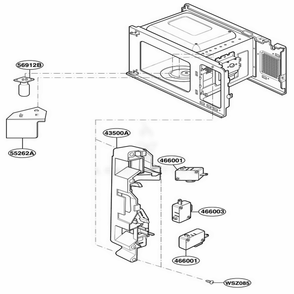 Latch Board Parts Diagram and Parts List for MA748B CB1EGSE LG Range