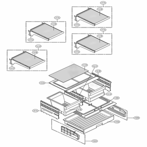 Refrigerator Parts Diagram and Parts List for 71609 AWBCSE4 LG Refrigerator