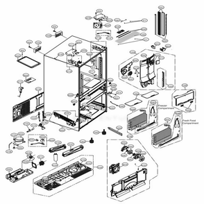 Part Location Diagram of EBR78643410 LG PCB ASSEMBLY,MAIN
