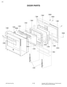Door Parts Diagram and Parts List for FS1787US AS6LSTD LG Range
