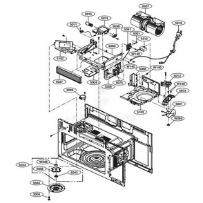 Interior Parts 2 Diagram and Parts List for LMV2031SS CFSELGA LG Range