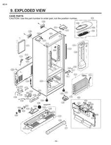 Case Parts Diagram and Parts List for GM-B268NSNP ASTCNA0 LG Refrigerator