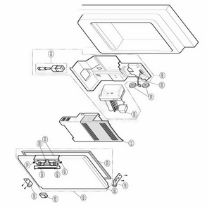 Ice Maker And Ice Bin Parts Diagram and Parts List for 79763 ASTCSEC LG Refrigerator
