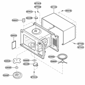 Oven Cavity Parts Diagram and Parts List for PLMB186CC AT3EGEF LG Wall Oven