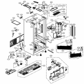 Case Parts Diagram and Parts List for LFXS30766S ASTCNA0 LG Refrigerator