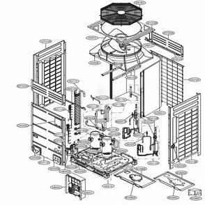 Main 1 Diagram and Parts List for ARUN120LT3 EWGBLEU LG Air Conditioner