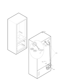 Water And Valve Parts Diagram and Parts List for LFXS24623D 00 LG Refrigerator