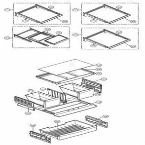 Refrigerator Parts Diagram and Parts List for LFXS24623S ASTCNA2 LG Refrigerator