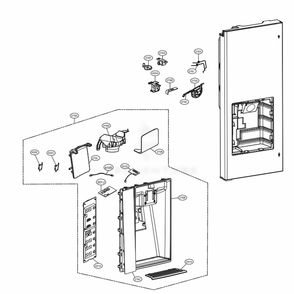 Dispenser Parts Diagram and Parts List for LFXS30796S ASTCNA0 LG Refrigerator
