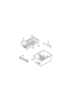 Freezer Parts Diagram and Parts List for LFC20760ST 03 LG Refrigerator