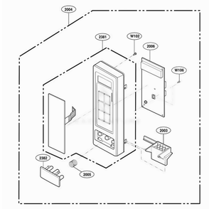 Part Location Diagram of 383EW5A094B LG PARTS ASSEMBLY