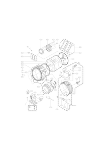 Part Location Diagram of AJB73816004 LG Washer Motor Stator