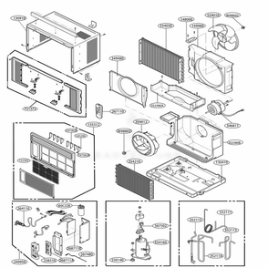 Main Diagram and Parts List for L6004RA AWYAUSL LG Air Conditioner