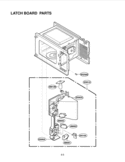 LATCH BOARD PARTS Diagram and Parts List for MA-1417B  LG Microwave