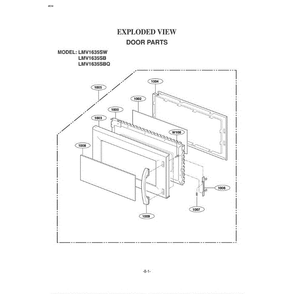 Section 3 Diagram and Parts List for LMV1635SB ABKELGA LG Microwave Oven Combo