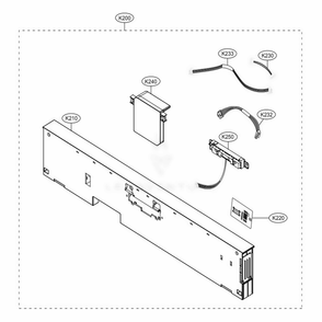 Panel Assembly Diagram and Parts List for SKSDW2401S ASTESNA LG Range