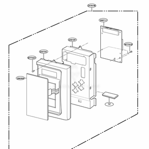 Controller Parts Diagram and Parts List for MH7130XEB1 B1EWRP LG Range