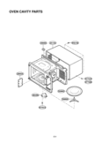 OVEN CAVITY PARTS Diagram and Parts List for LRM1230B  LG Microwave