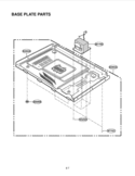BASE PLATE PARTS Diagram and Parts List for LRM1230B  LG Microwave