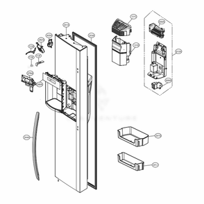 Part Location Diagram of ADW73330004 LG FUNNEL ASSEMBLY