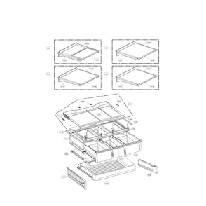 Refrigerator Diagram and Parts List for LFXS30726B 00 LG Refrigerator
